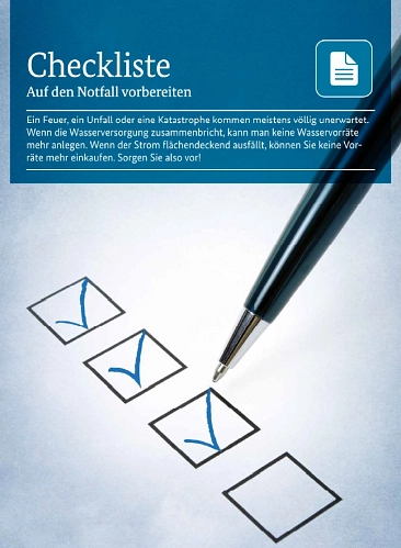 Deckblatt Checkliste Notfallvorsorge BBK © Gemeinde Ahrensfelde