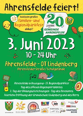 Ahrensfelde feiert Plakat © Gemeinde Ahrensfelde