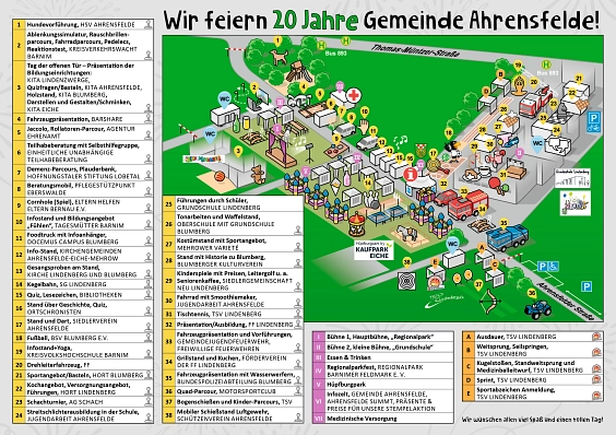 Lageplan 20 Jahre Gemeinde Ahrensfelde&nbsp;&copy;&nbsp;Gemeinde Ahrensfelde