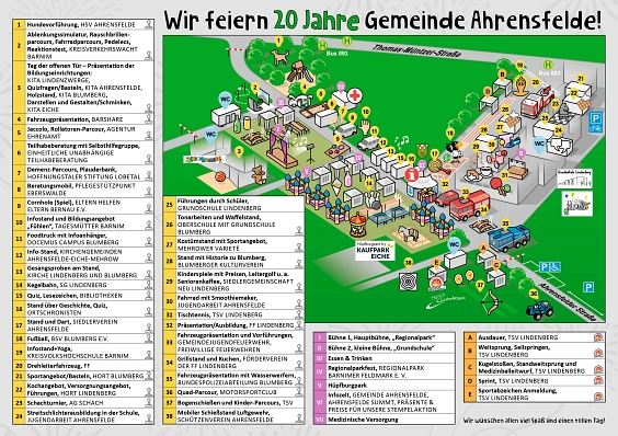 Lageplan 20 Jahre Gemeinde Ahrensfelde © Gemeinde Ahrensfelde