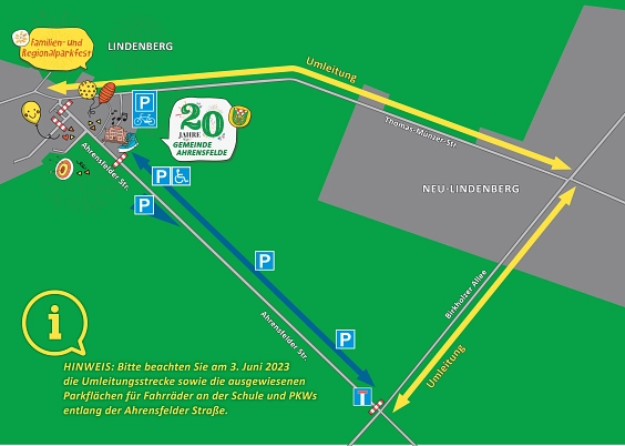 Parkplätze und Umleitung&nbsp;&copy;&nbsp;Gemeinde Ahrensfelde